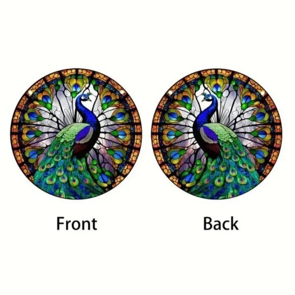 Vibrant Peacock Window Hanging Acrylic Suncatcher - Picture 12 of 14
